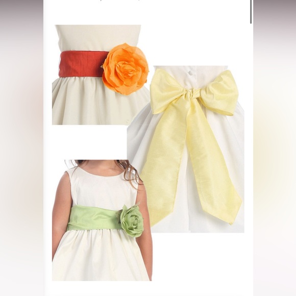 Pink Princess NWT- Blossom Poly Silk Bodice, Tulle Dress w/ Flower & Sash - Picture 9 of 9